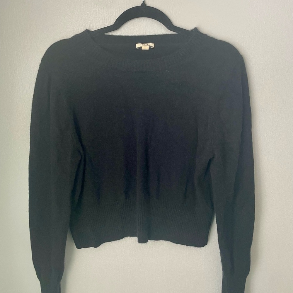 J. Crew Black 100% Cashmere Natural Fiber Sweater